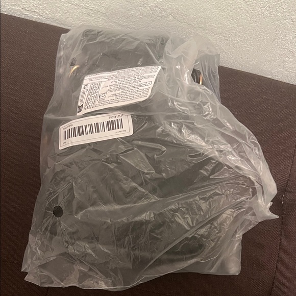 #1547+ Micky Ear Shape Unisex Black Quilted Mini Backpack with Gold Accents - Picture 3 of 5